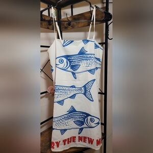 Blue Fish Print Dress